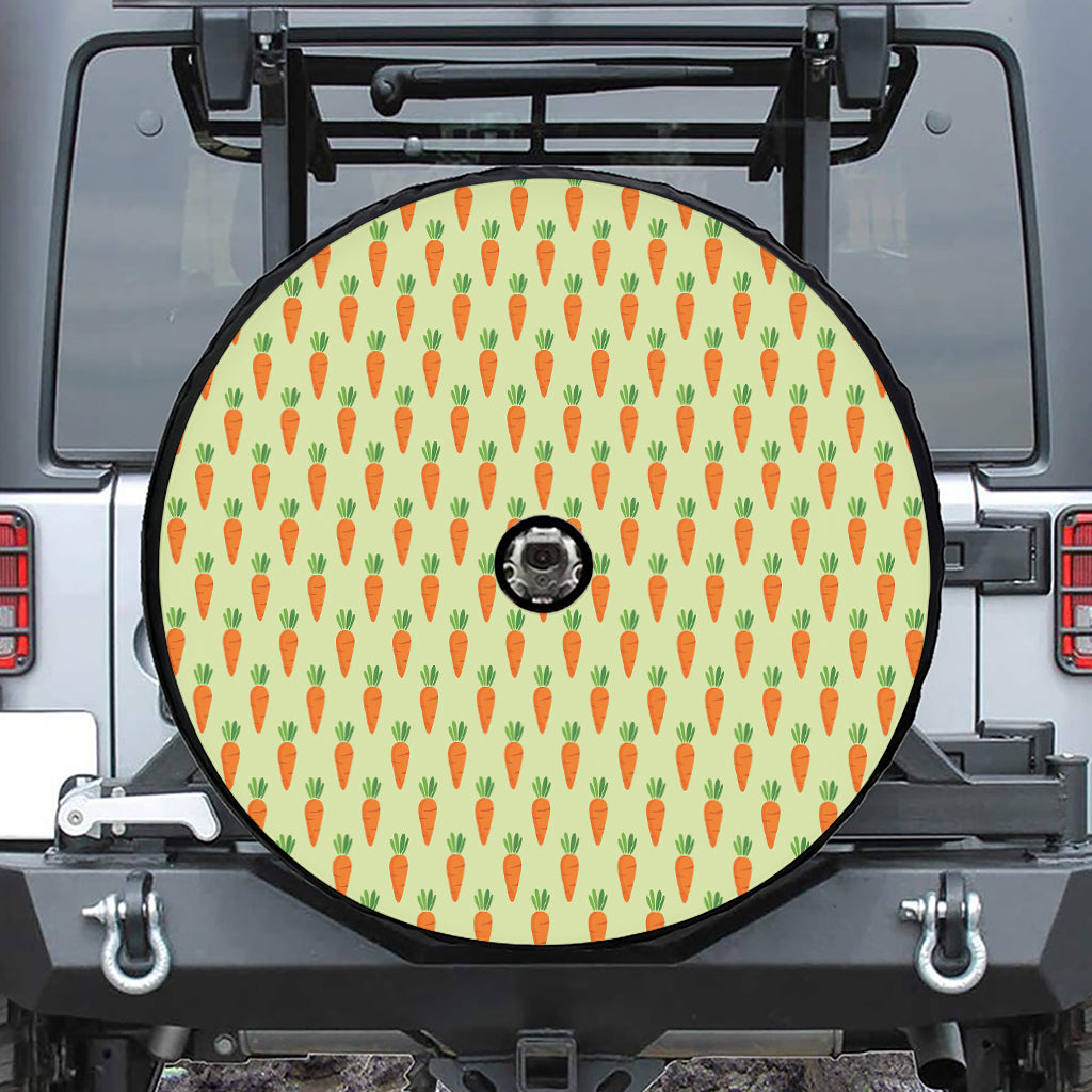 Cute Carrot Pattern Print Tire Cover With Camera Hole