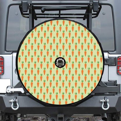 Cute Carrot Pattern Print Tire Cover With Camera Hole