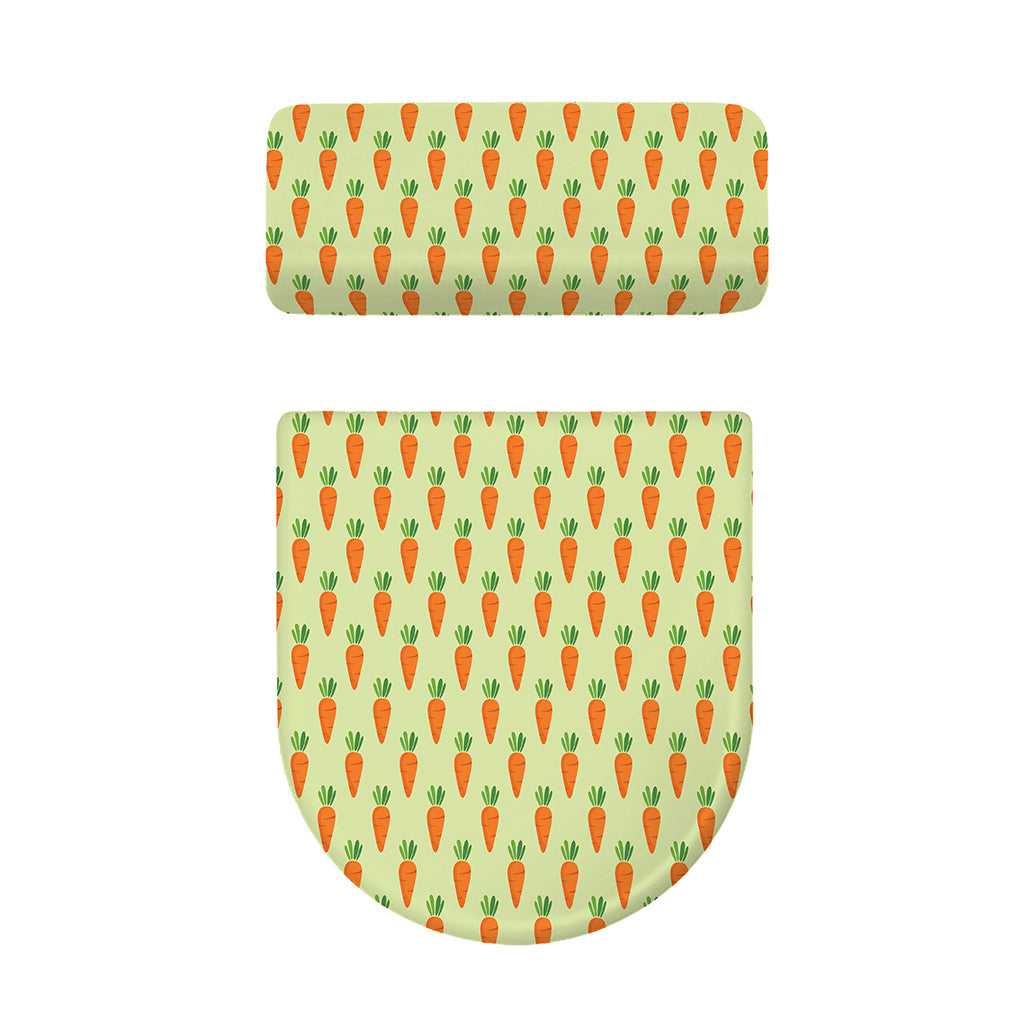 Cute Carrot Pattern Print Toilet Lid And Tank Cover Set