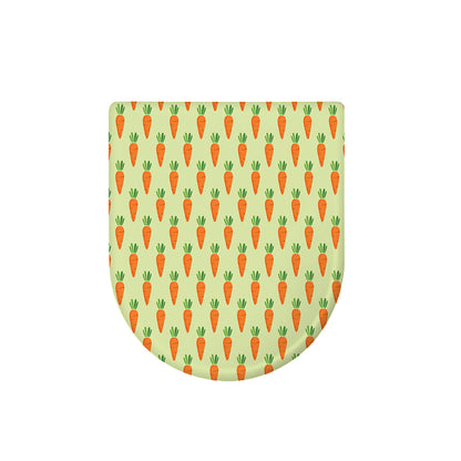 Cute Carrot Pattern Print Toilet Lid Cover