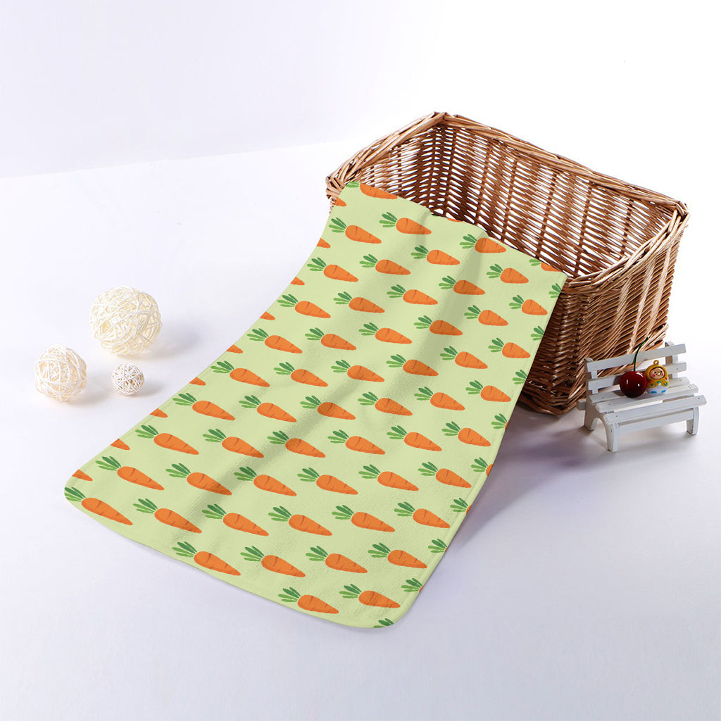 Cute Carrot Pattern Print Towel