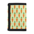 Cute Carrot Pattern Print Trifold Wallet