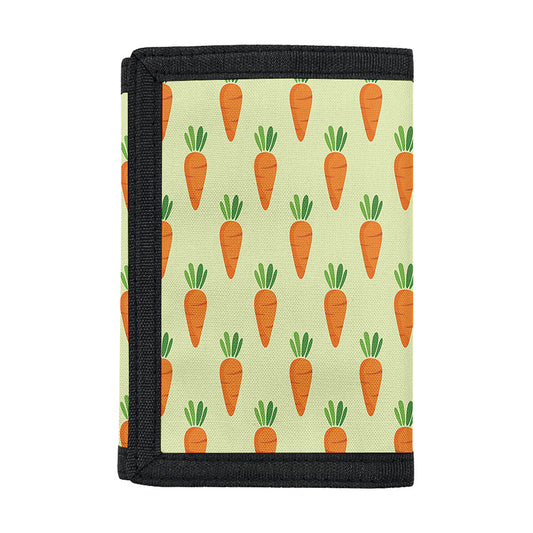 Cute Carrot Pattern Print Trifold Wallet