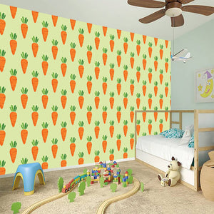 Cute Carrot Pattern Print Wall Sticker