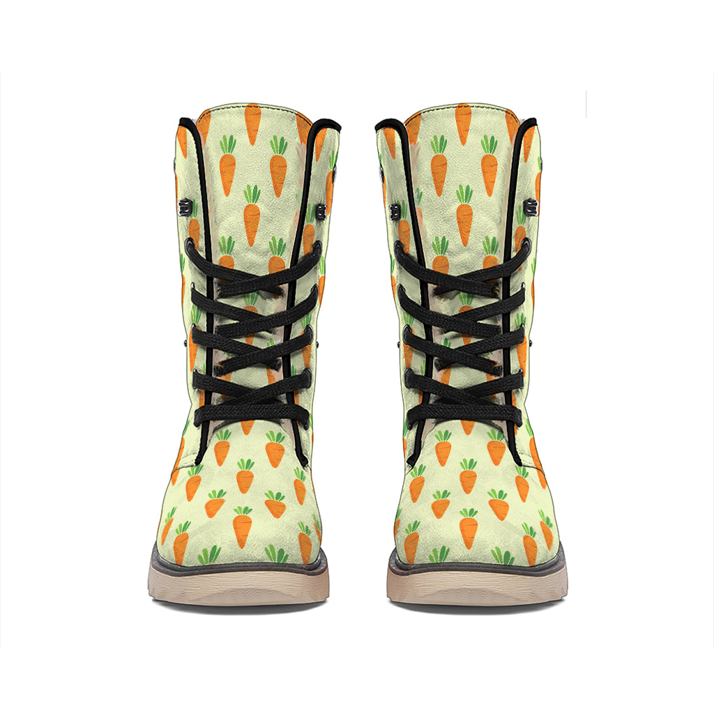 Cute Carrot Pattern Print Winter Boots