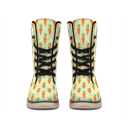 Cute Carrot Pattern Print Winter Boots