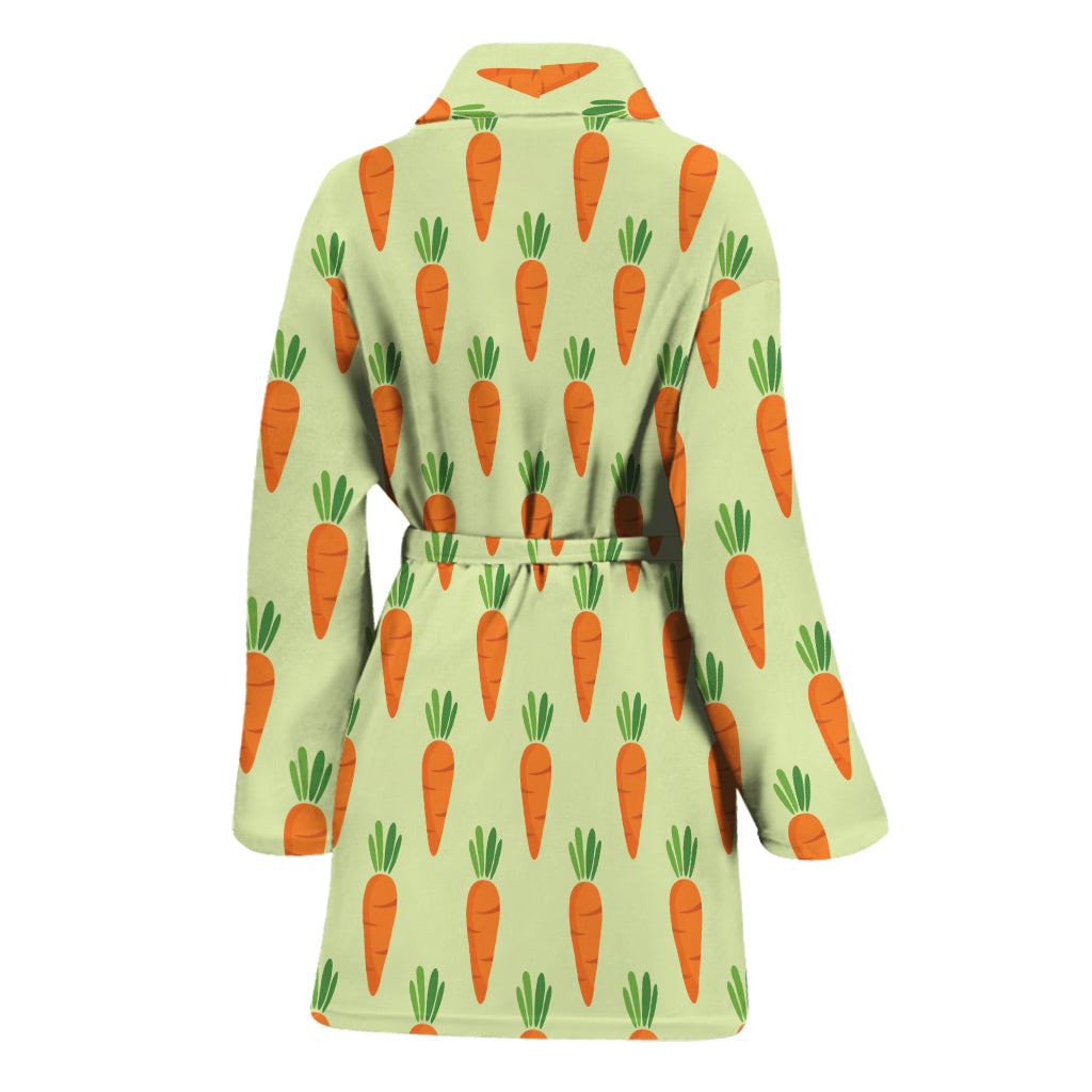 Cute Carrot Pattern Print Women's Bathrobe