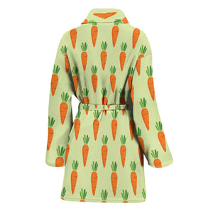 Cute Carrot Pattern Print Women's Bathrobe