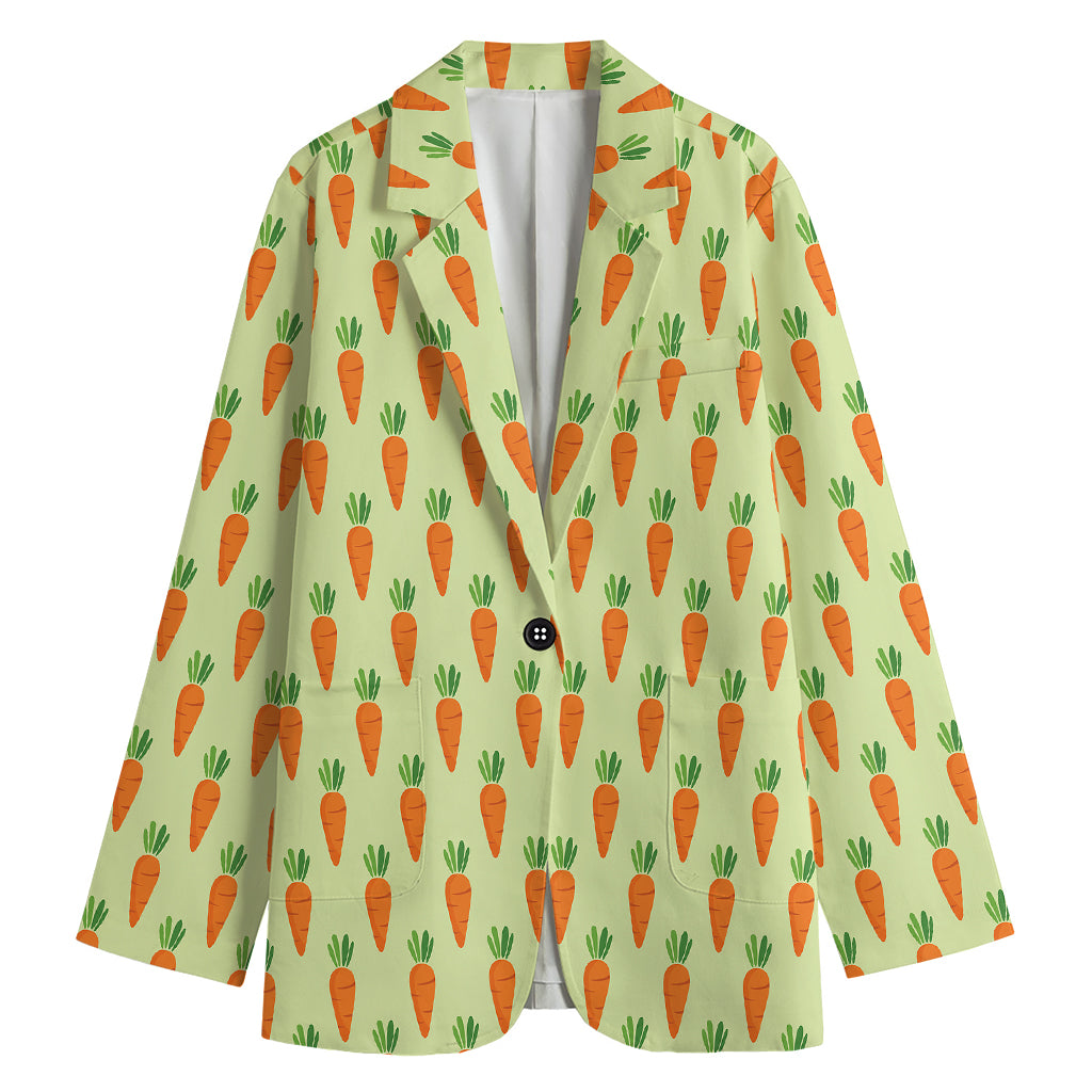 Cute Carrot Pattern Print Women's Blazer