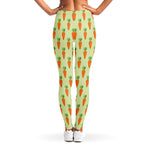 Cute Carrot Pattern Print Women's Leggings