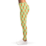 Cute Carrot Pattern Print Women's Leggings