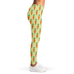 Cute Carrot Pattern Print Women's Leggings