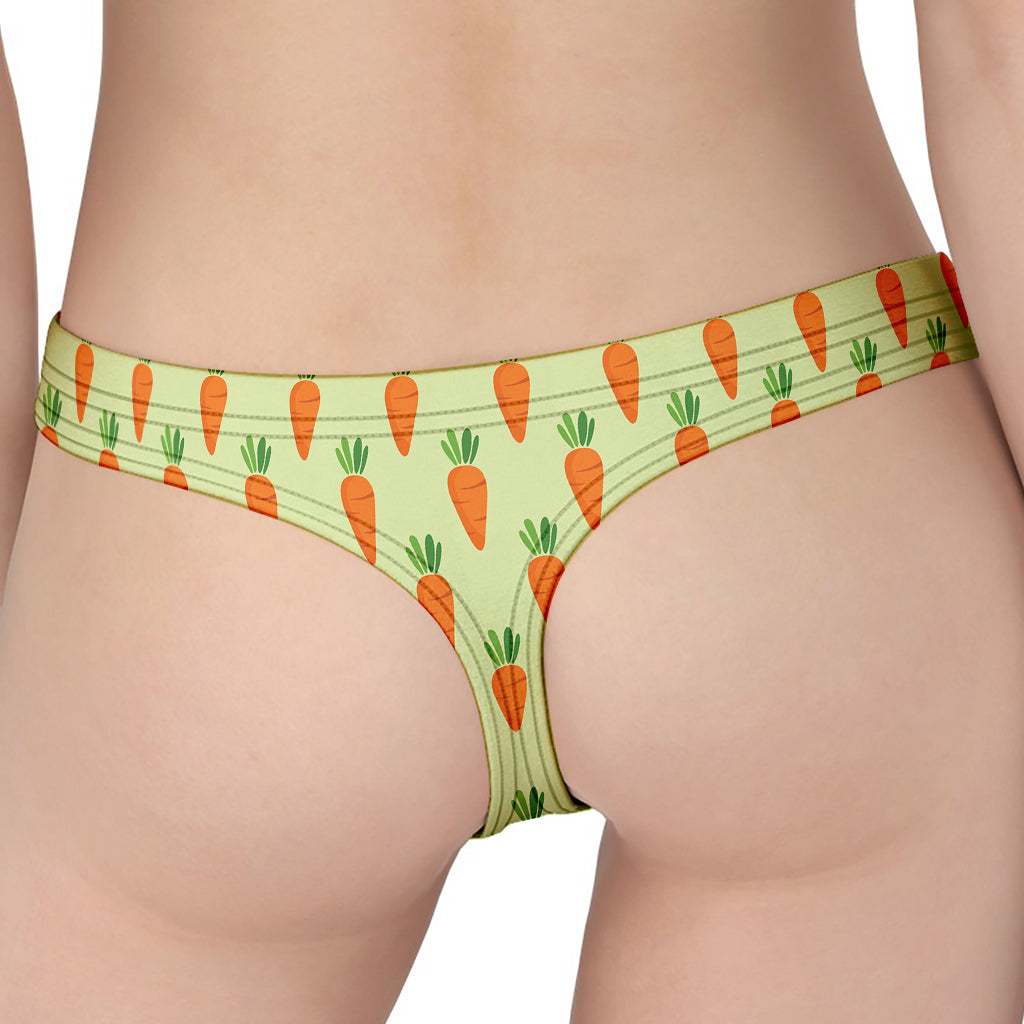 Cute Carrot Pattern Print Women's Thong