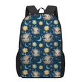 Cute Cartoon Aquarius Pattern Print 17 Inch Backpack