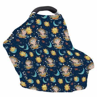 Cute Cartoon Aquarius Pattern Print Baby Seat Cover