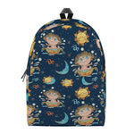 Cute Cartoon Aquarius Pattern Print Backpack