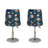 Cute Cartoon Aquarius Pattern Print Bar Stool Covers