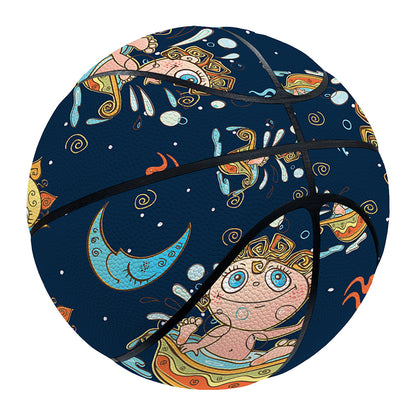 Cute Cartoon Aquarius Pattern Print Basketball