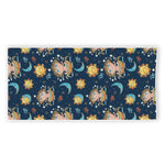 Cute Cartoon Aquarius Pattern Print Beach Towel