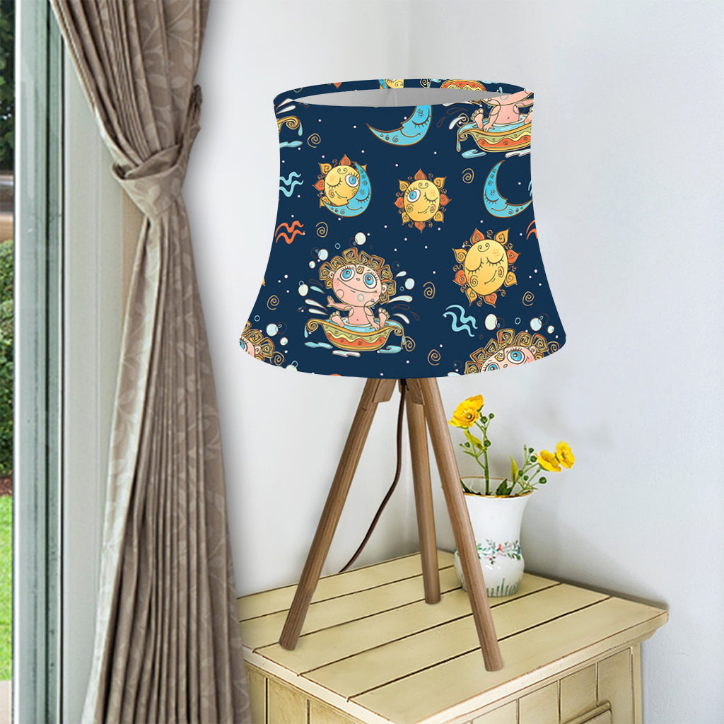 Cute Cartoon Aquarius Pattern Print Bell Lamp Shade