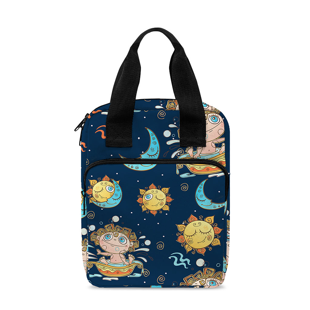 Cute Cartoon Aquarius Pattern Print Bible Tote Bag