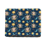 Cute Cartoon Aquarius Pattern Print Bifold Wallet