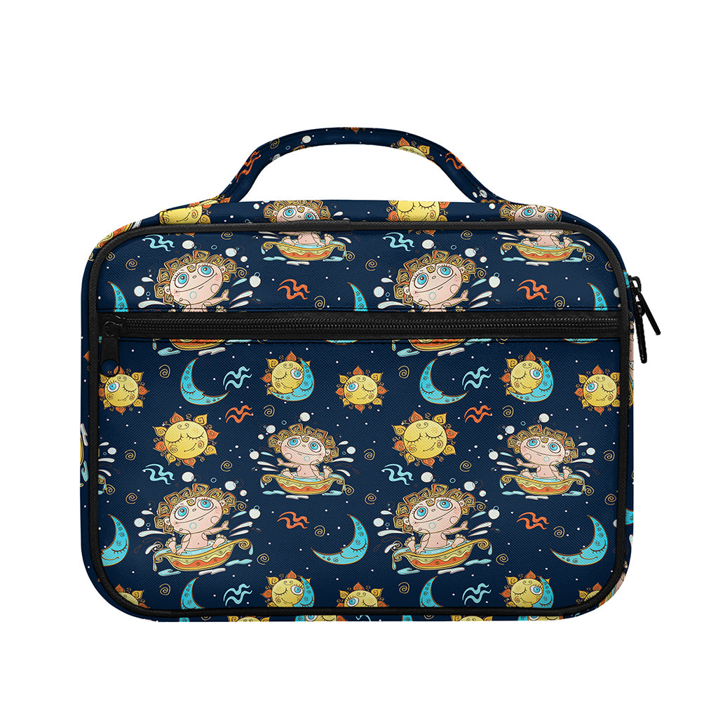 Cute Cartoon Aquarius Pattern Print Briefcase Bible Bag