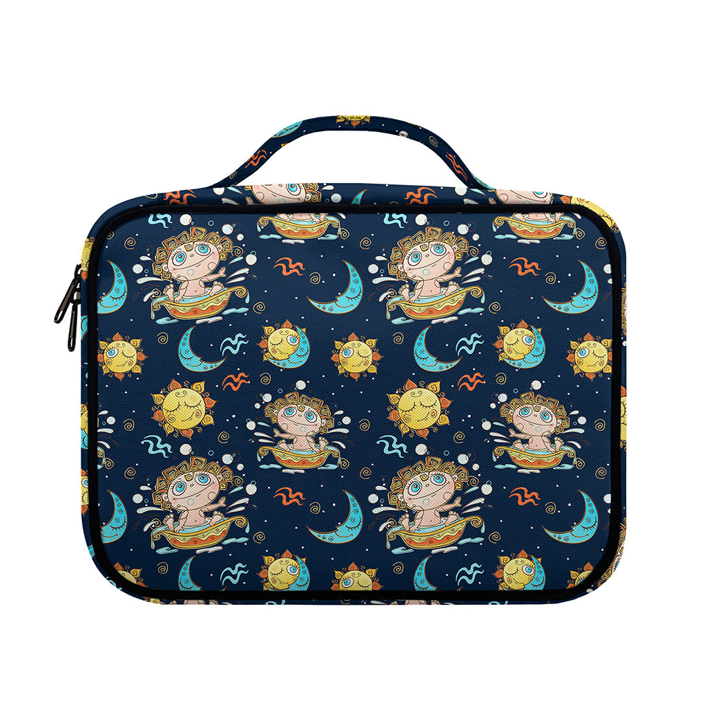 Cute Cartoon Aquarius Pattern Print Briefcase Bible Bag