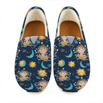 Cute Cartoon Aquarius Pattern Print Casual Shoes