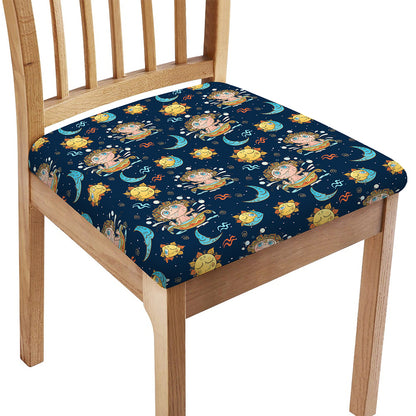 Cute Cartoon Aquarius Pattern Print Chair Cushion Cover