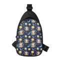 Cute Cartoon Aquarius Pattern Print Sling Bag