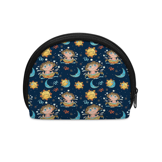 Cute Cartoon Aquarius Pattern Print Coin Purse