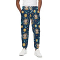Cute Cartoon Aquarius Pattern Print Cotton Sweatpants