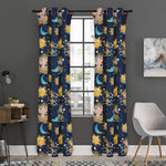 Cute Cartoon Aquarius Pattern Print Curtain