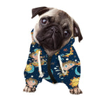 Cute Cartoon Aquarius Pattern Print Dog Zip Up Hoodie