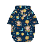 Cute Cartoon Aquarius Pattern Print Dog Zip Up Hoodie