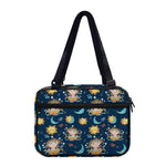 Cute Cartoon Aquarius Pattern Print Double Strap Bible Bag