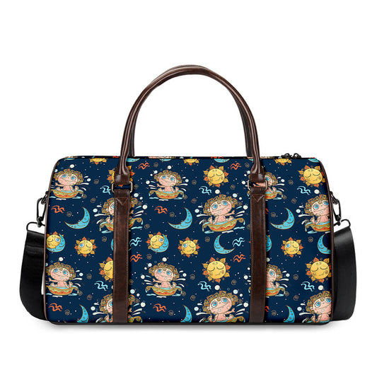 Cute Cartoon Aquarius Pattern Print Duffle Bag