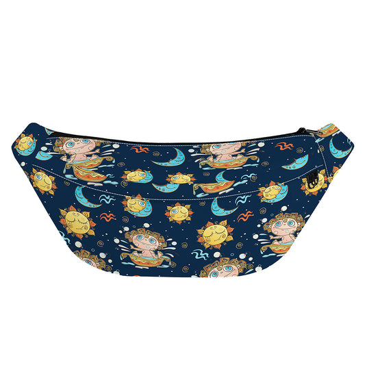 Cute Cartoon Aquarius Pattern Print Fanny Pack
