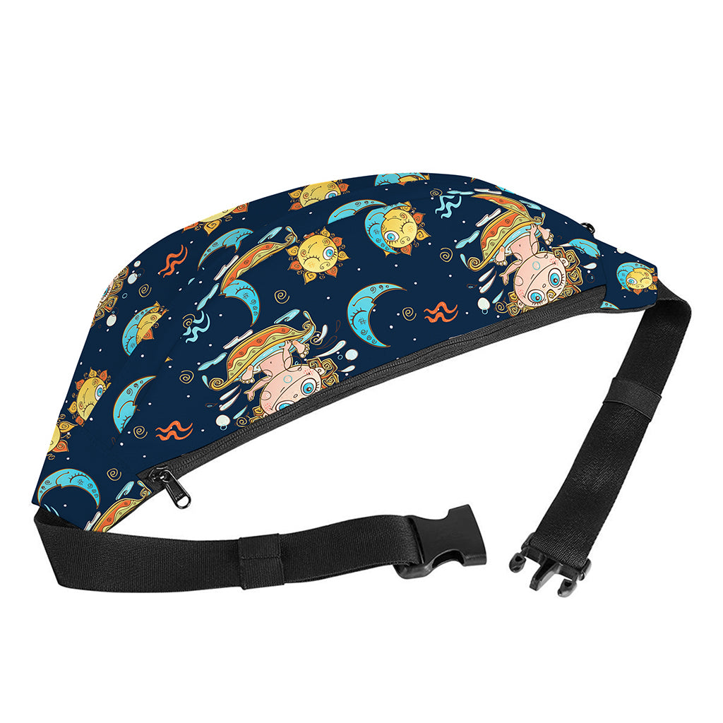 Cute Cartoon Aquarius Pattern Print Fanny Pack