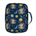 Cute Cartoon Aquarius Pattern Print Front Pocket Bible Bag
