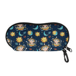 Cute Cartoon Aquarius Pattern Print Glasses Case