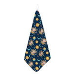 Cute Cartoon Aquarius Pattern Print Hand Towel