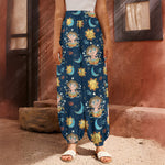 Cute Cartoon Aquarius Pattern Print Harem Pants