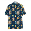 Cute Cartoon Aquarius Pattern Print Hawaiian Shirt