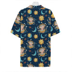 Cute Cartoon Aquarius Pattern Print Hawaiian Shirt