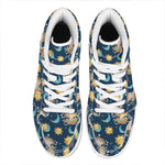 Cute Cartoon Aquarius Pattern Print High Top Leather Sneakers