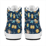 Cute Cartoon Aquarius Pattern Print High Top Leather Sneakers