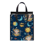 Cute Cartoon Aquarius Pattern Print Insulated Lunch Tote