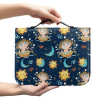 Cute Cartoon Aquarius Pattern Print Leather Bible Cover